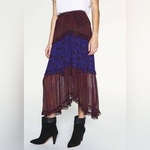 ba&sh Gapi Asymmetric Midi Skirt